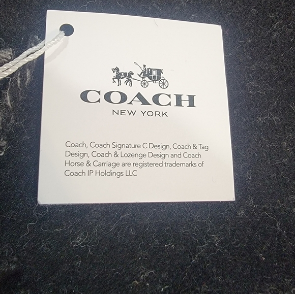 NWT Black & Gray Men's Signature COACH New York Scarf - Picture 3 of 17